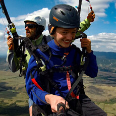 Paragliding from a height of 500-1000 meters
