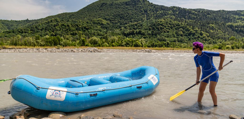 Rafting near Kutaisi, Tskhenistskali river