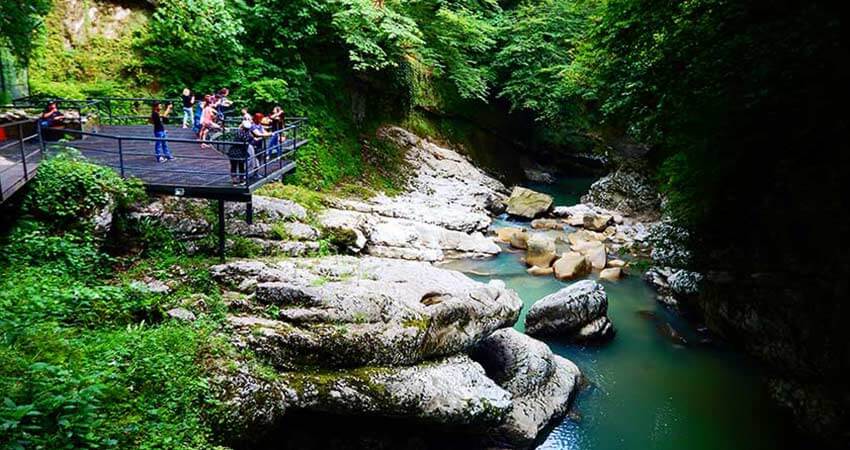 Canyon Martvili and thermal springs