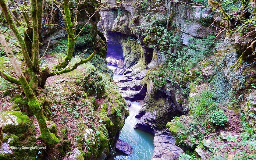 Canyon Martvili and thermal springs