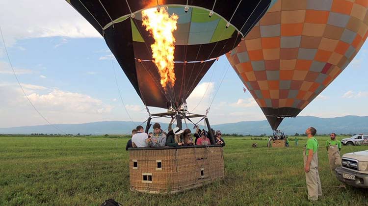 Полёт на воздушном шаре в Грузии